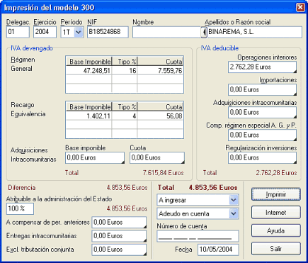 Confección del Modelo 303
